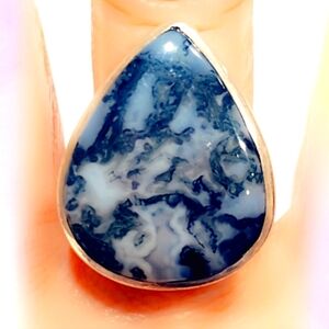 Moss Sterling Silver 925 Gemstone Ring